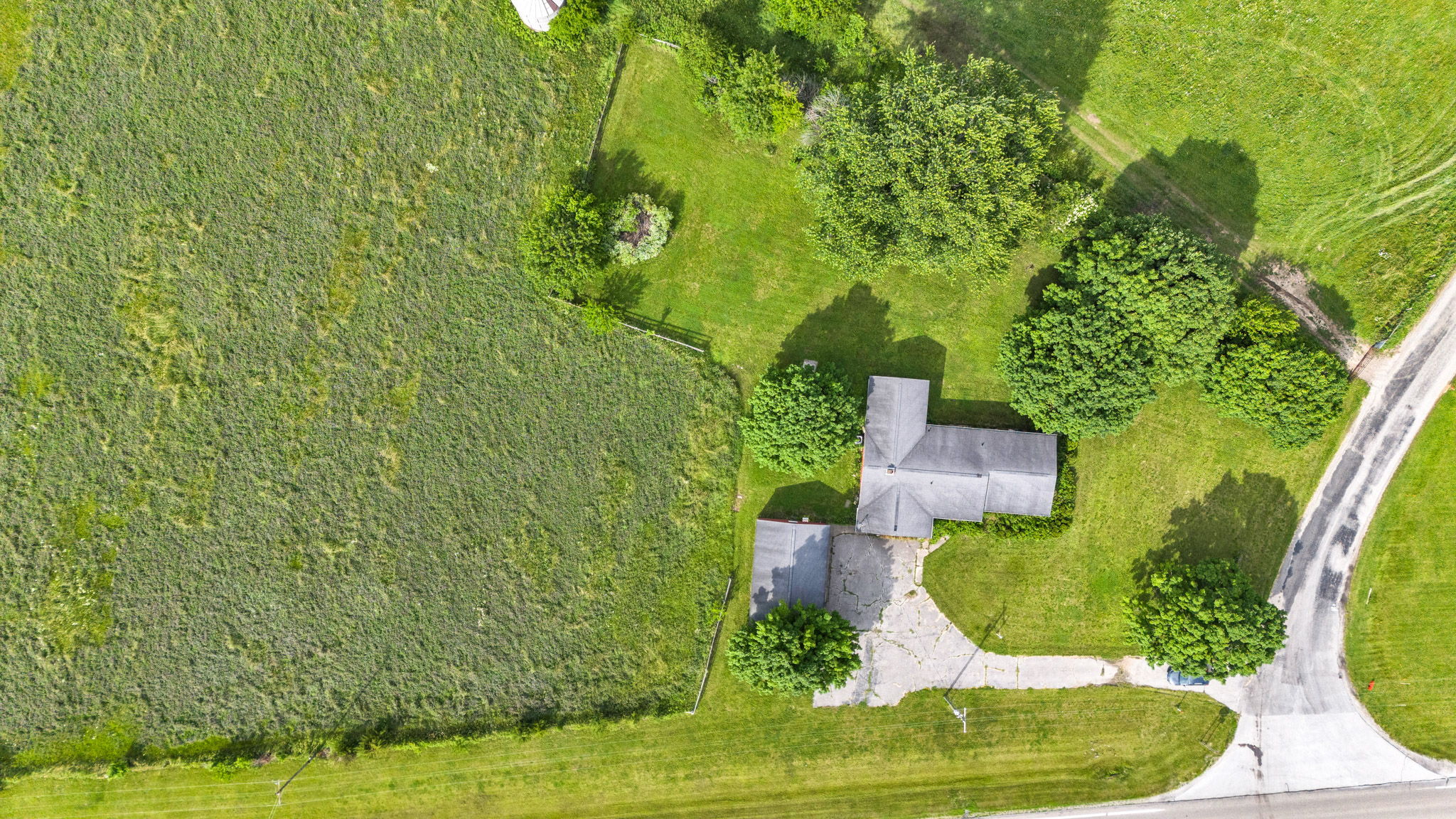 Arial view of home
