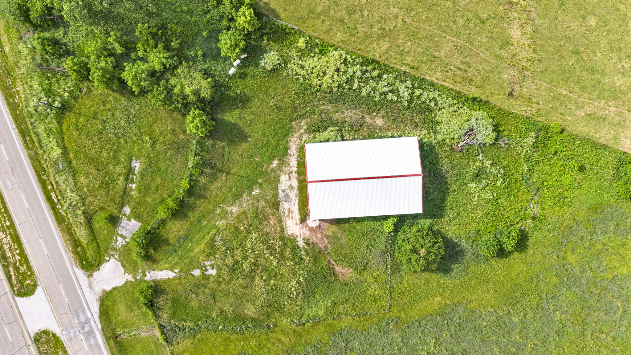 Ariel of pole barn