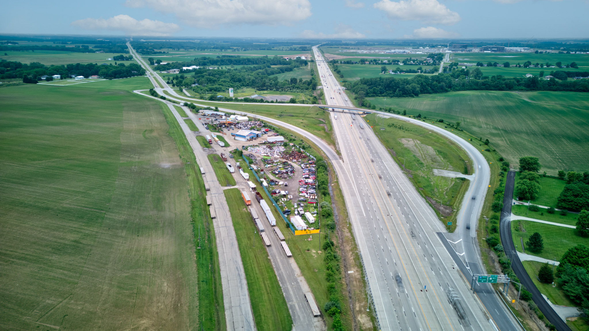 Easy on/off access to I65 at SR 52, SR47 and New exit near Lily site