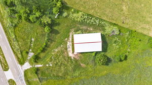 Ariel of pole barn