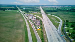 Easy on/off access to I65 at SR 52, SR47 and New exit near Lily site