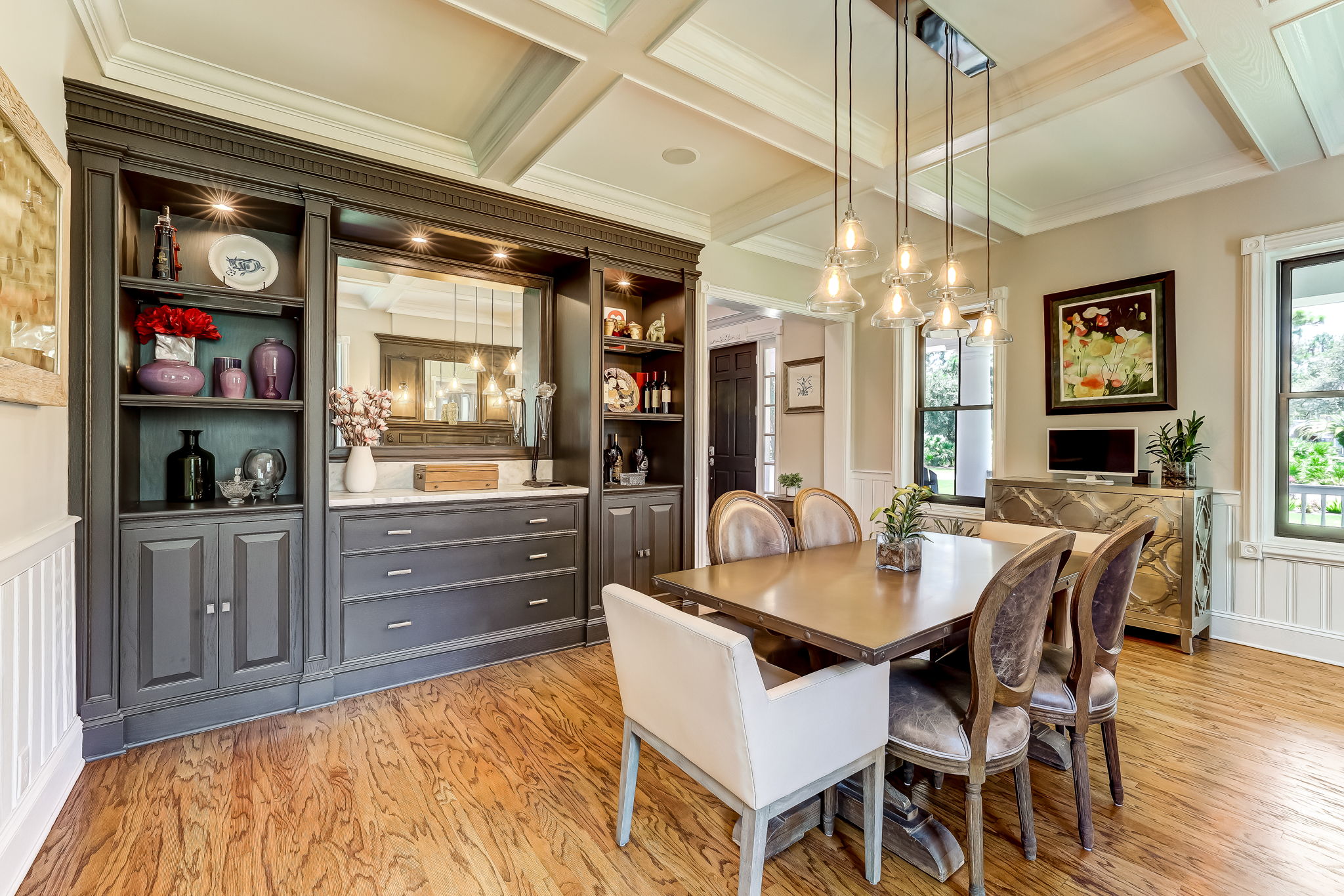 Dining Room with Built ins