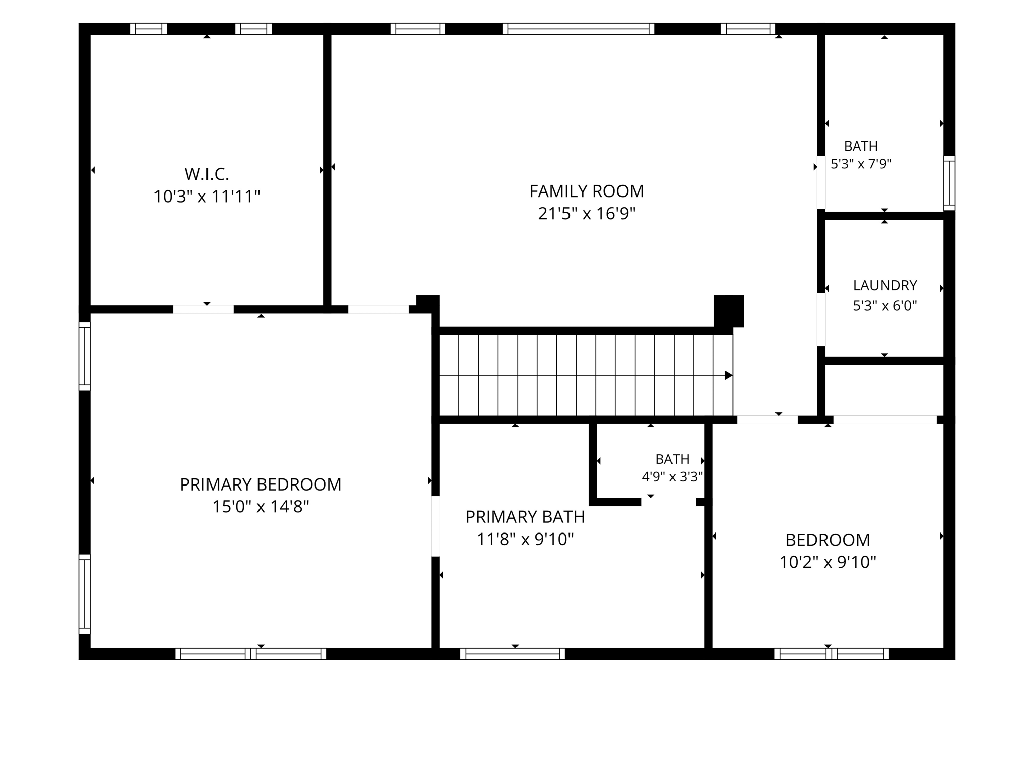 Upper level floorplan
