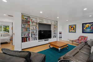 More built-in shelves in your upper level family room