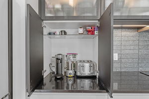 One of many custom features: 2 appliance garages