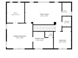 Upper level floorplan