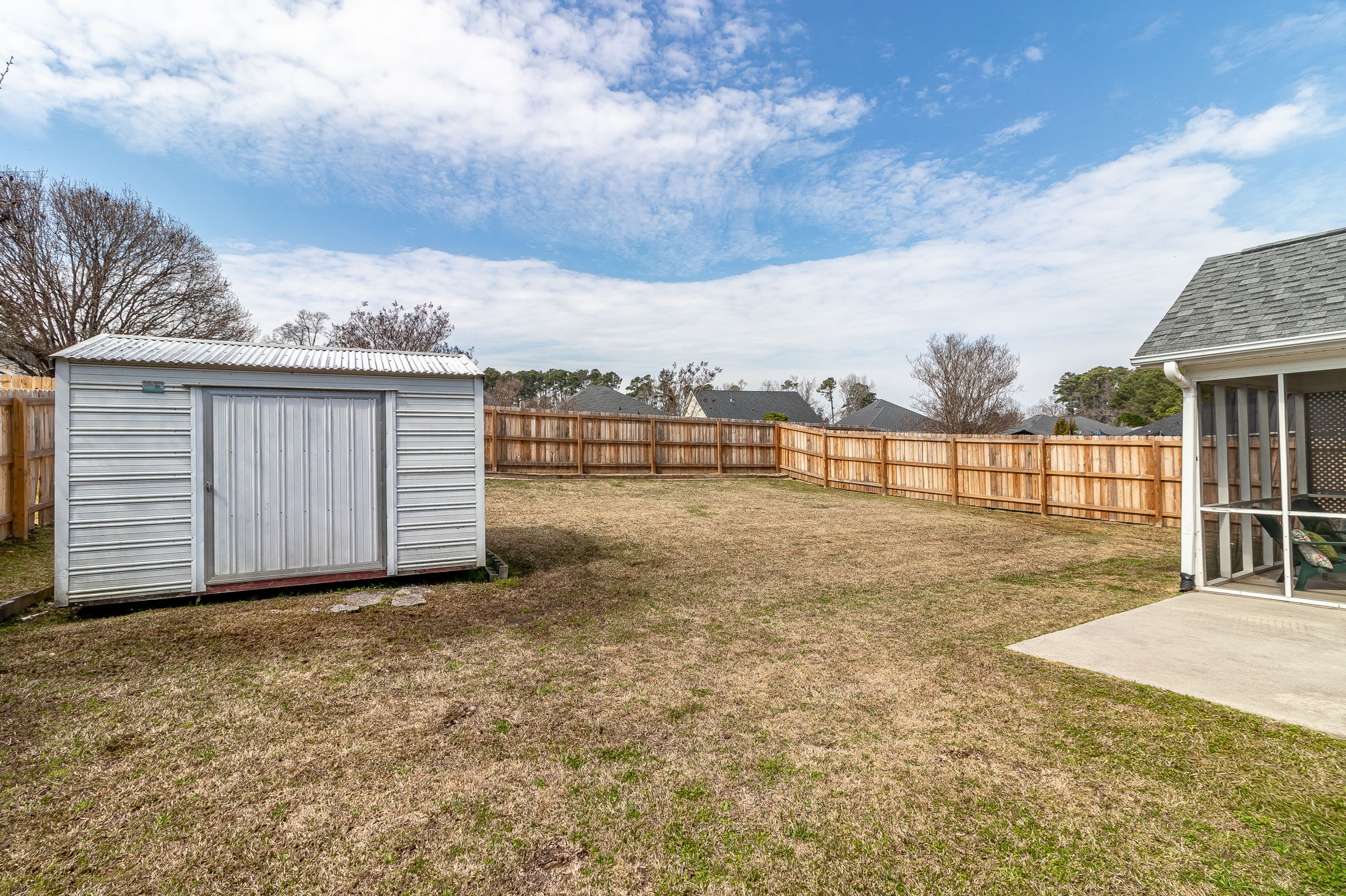 Back Yard With Storage