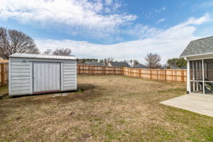 Back Yard With Storage