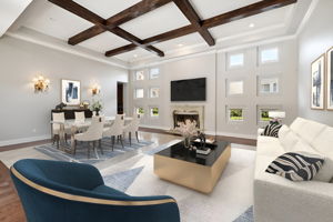 Combined Living/Dining Room Virtually Staged