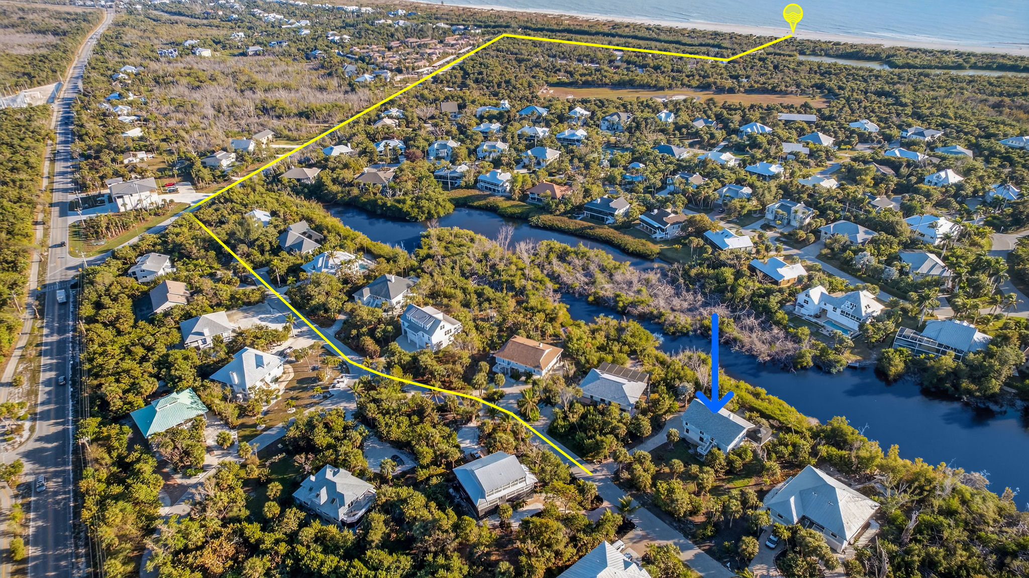 Aerial 3 -beach access