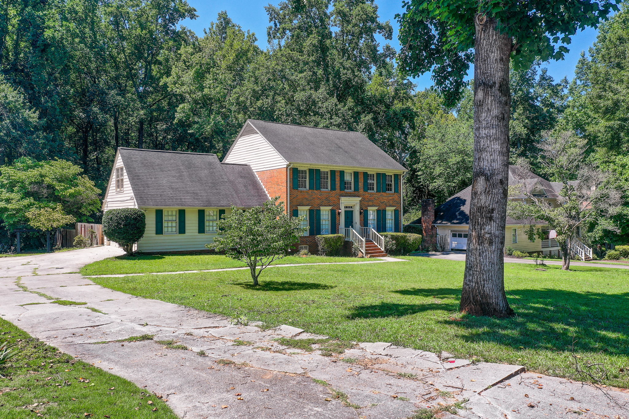 45 Aerial Ext Side + Front w Driveway + Yard