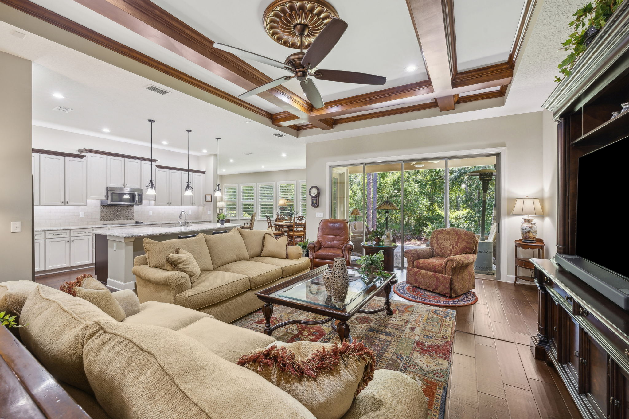 Wooded Beamed Ceiling