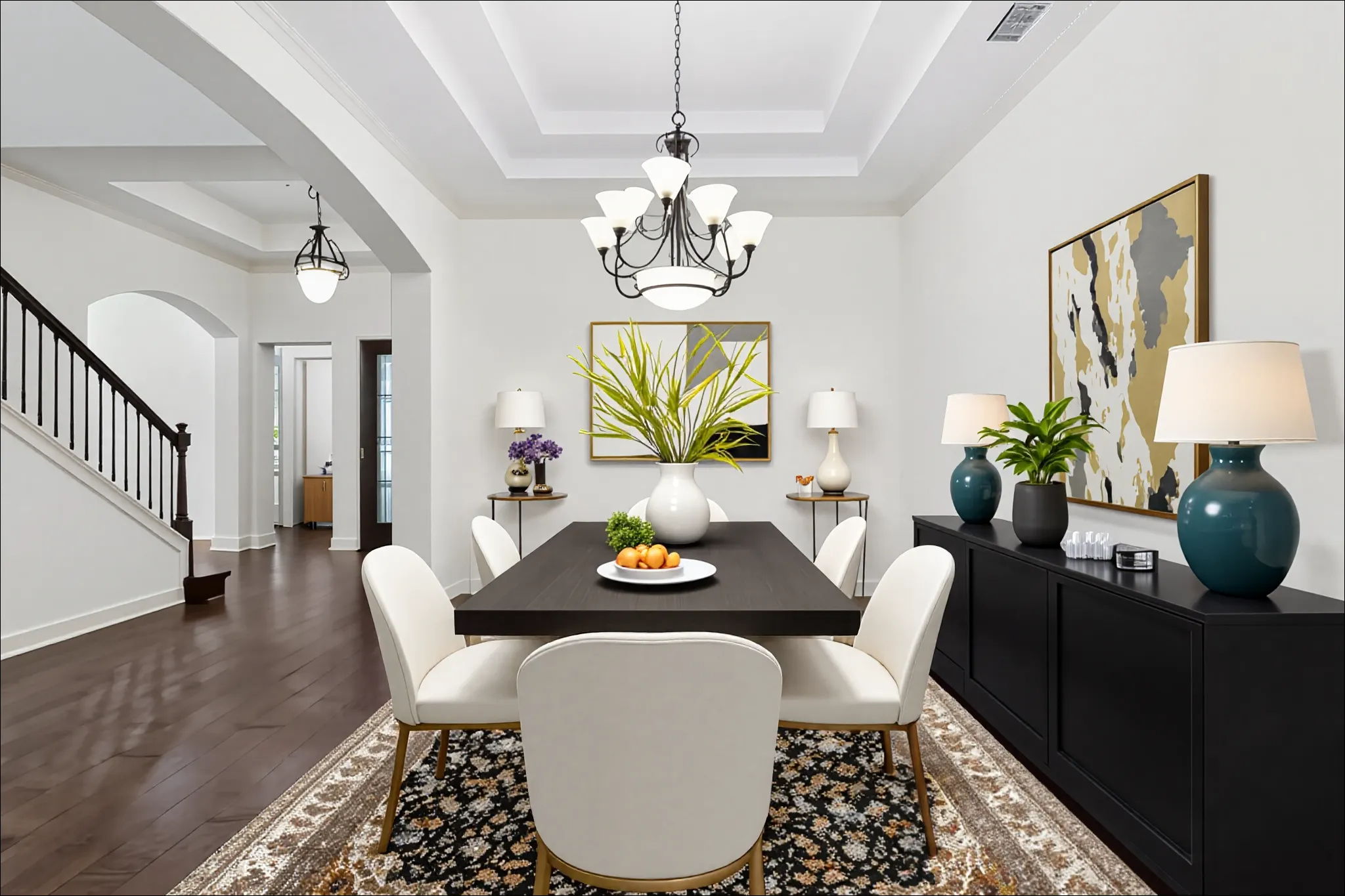 Virtually Staged Dining Room