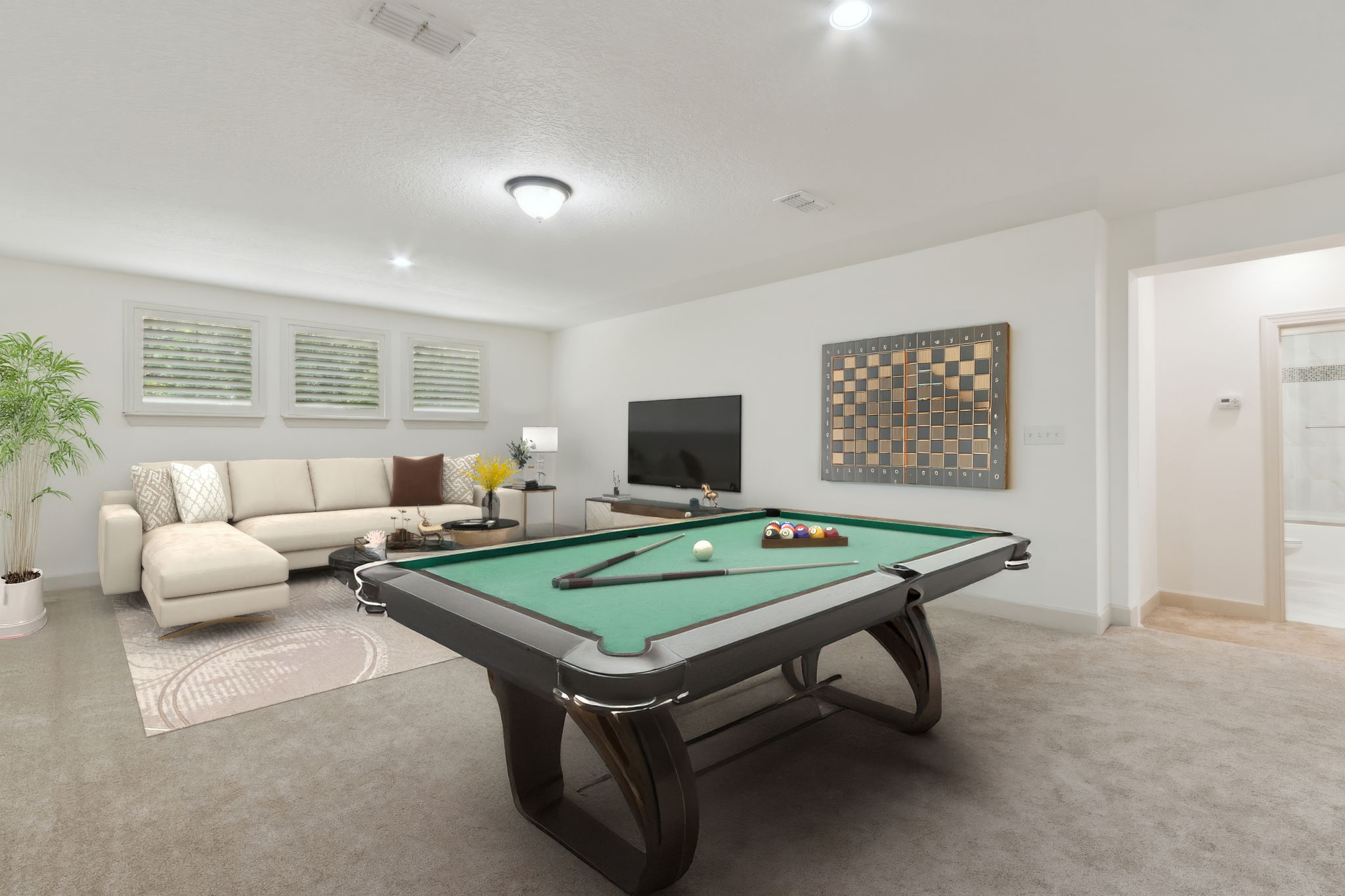 Virtually Staged Bonus / Game Room