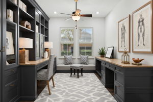 Virtually Staged Den / Office