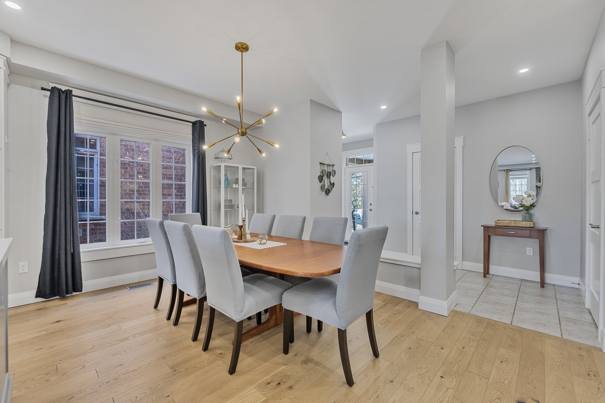 Open concept dining room