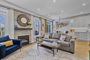 Family room with gas fireplace