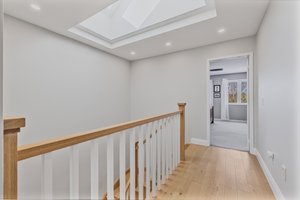 Upper hall with skylight
