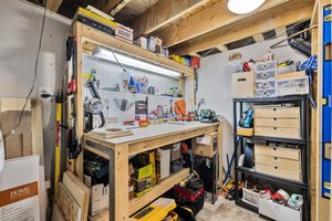 Workbench area in utility room