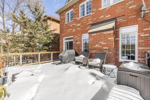 Raised deck at rear of house