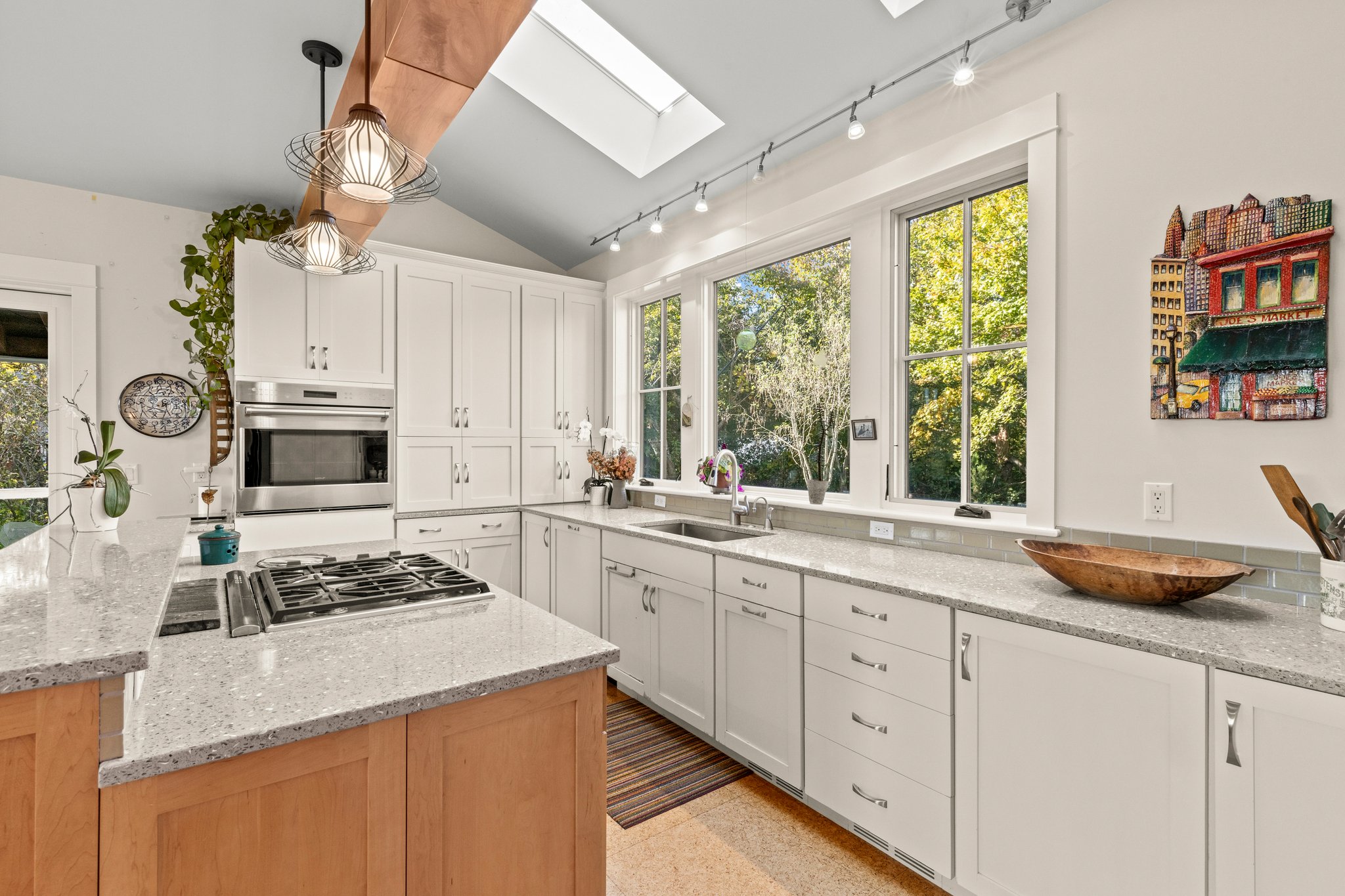 Kitchen with Vaulted Ceiling