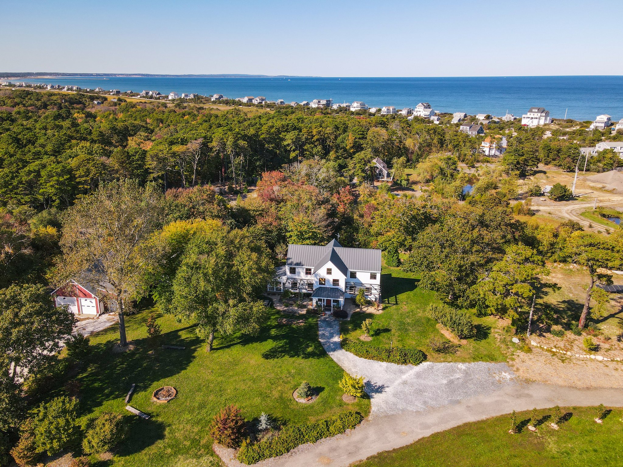 Aerial of Home and Barn