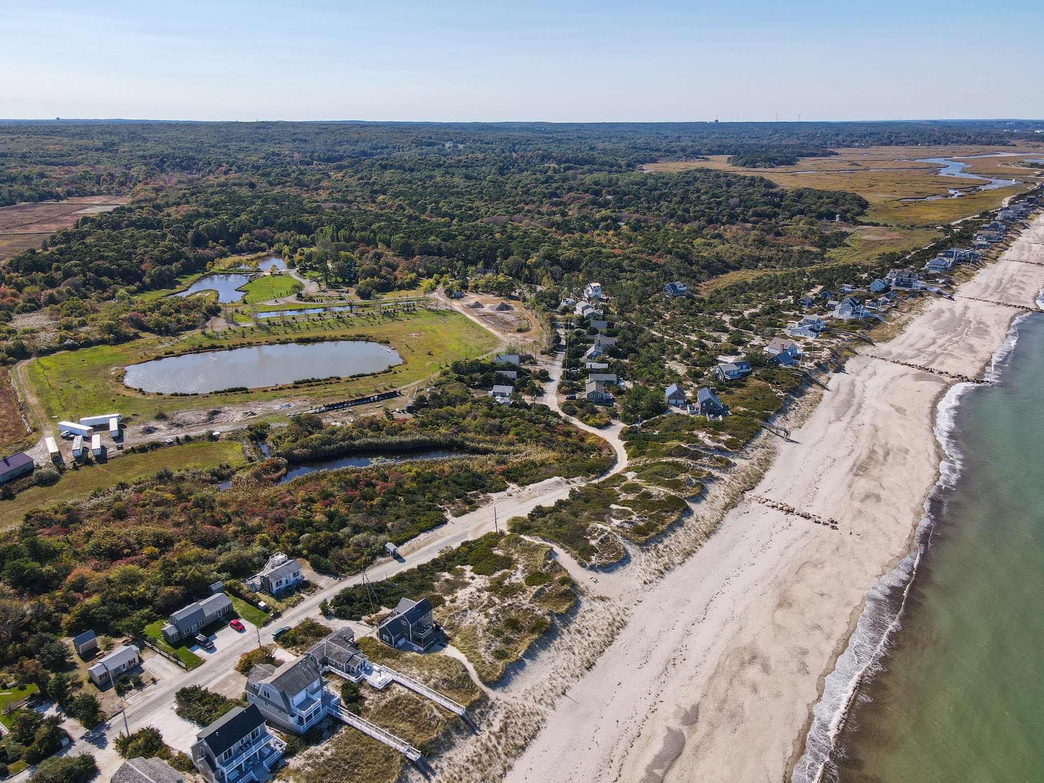 Aerial of Beach to West