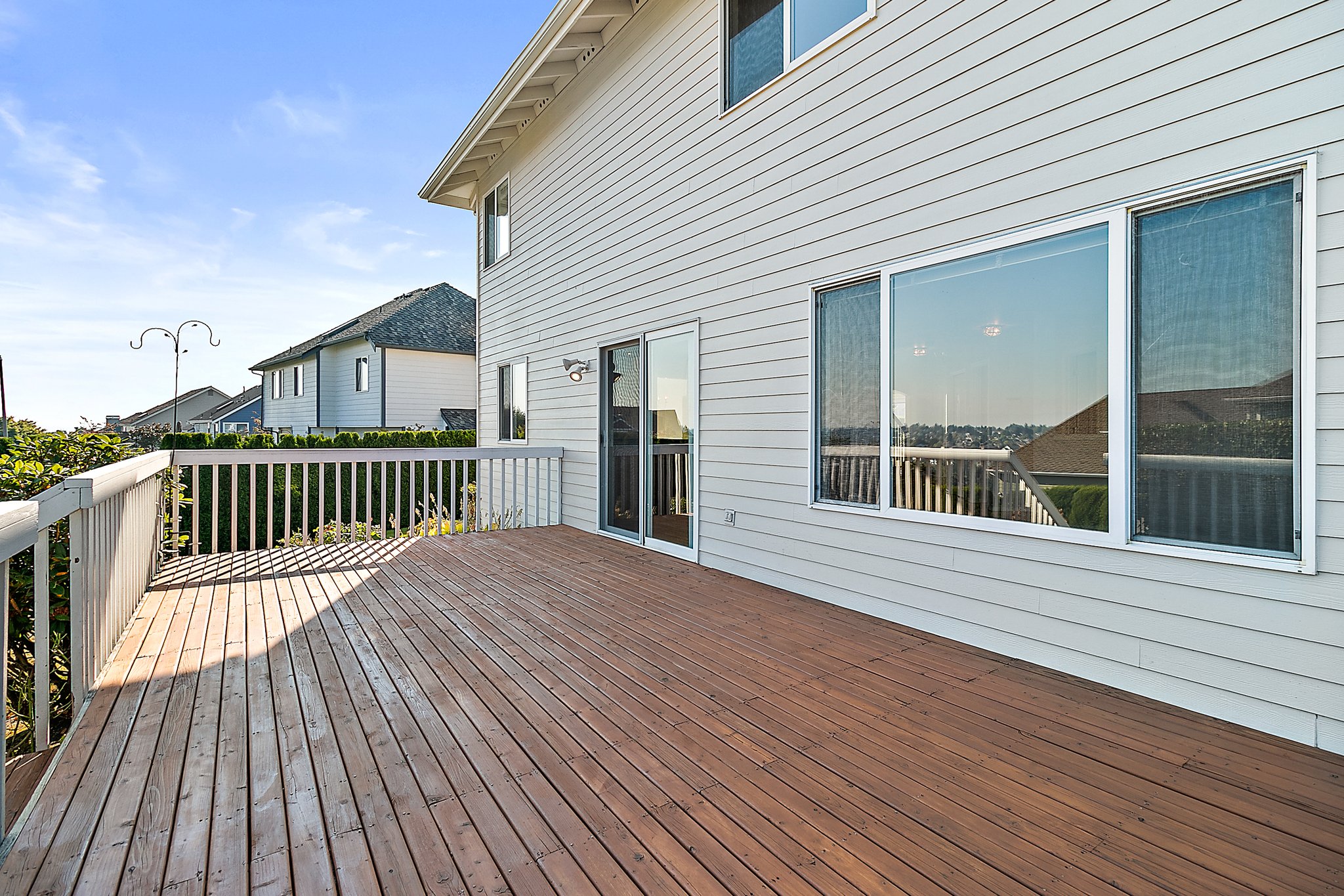 Great entertain or unwinding space on this deck.