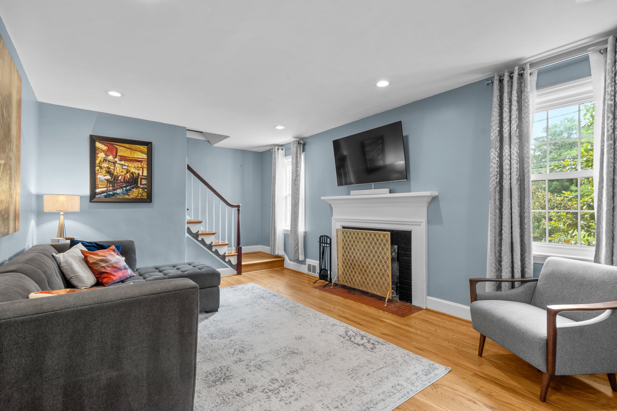 Living Room with Fireplace