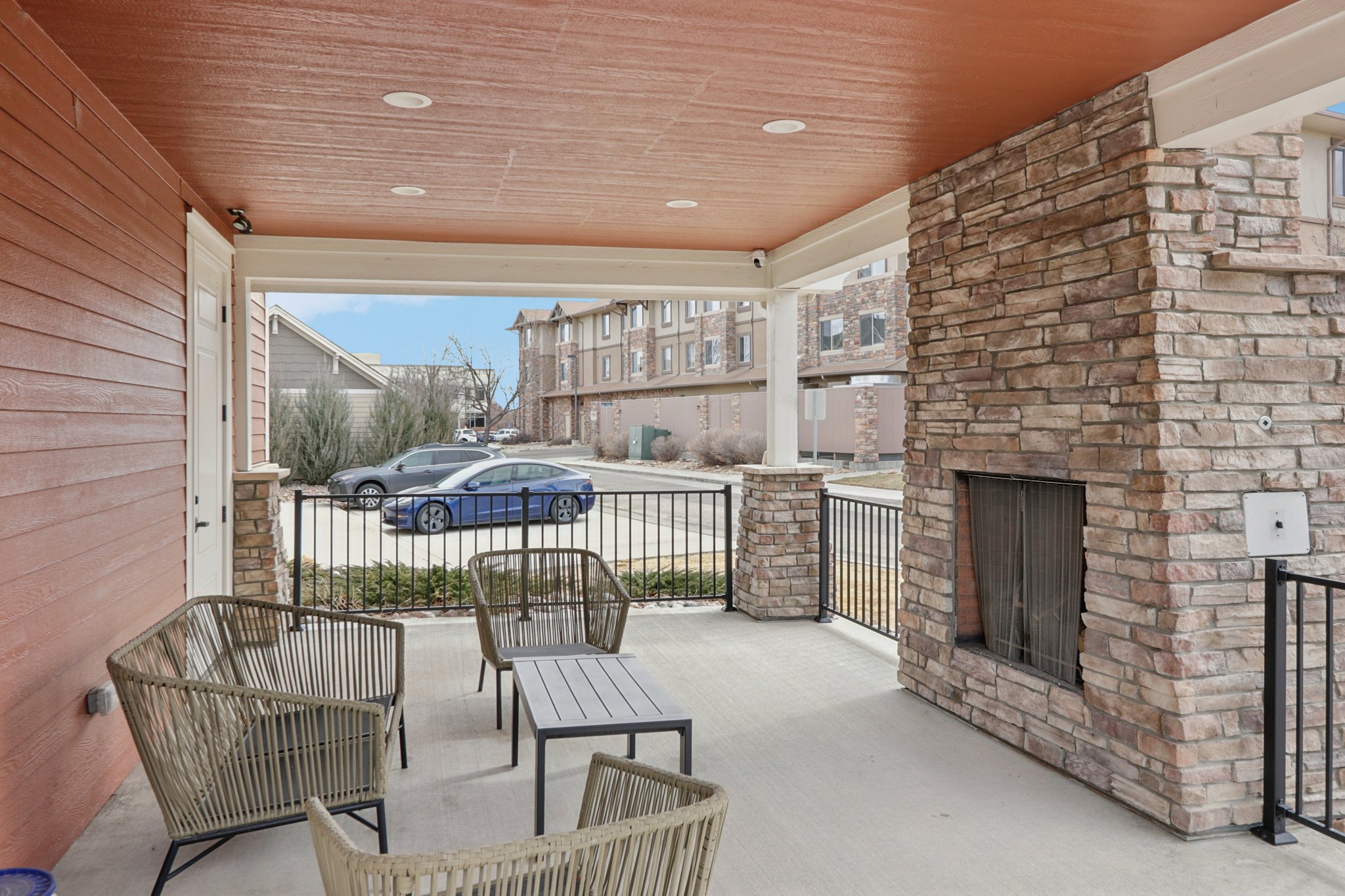 Outdoor Space with Fireplace