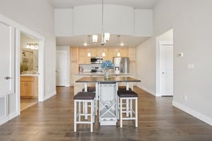 Exterior End Unit with Vaulted Ceilings and Elevator Access