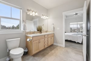 Full Guest Bath with double sink vanities