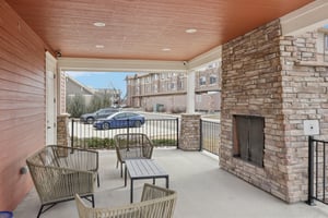 Outdoor Space with Fireplace