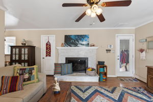 Comfortable living with a cozy touch.