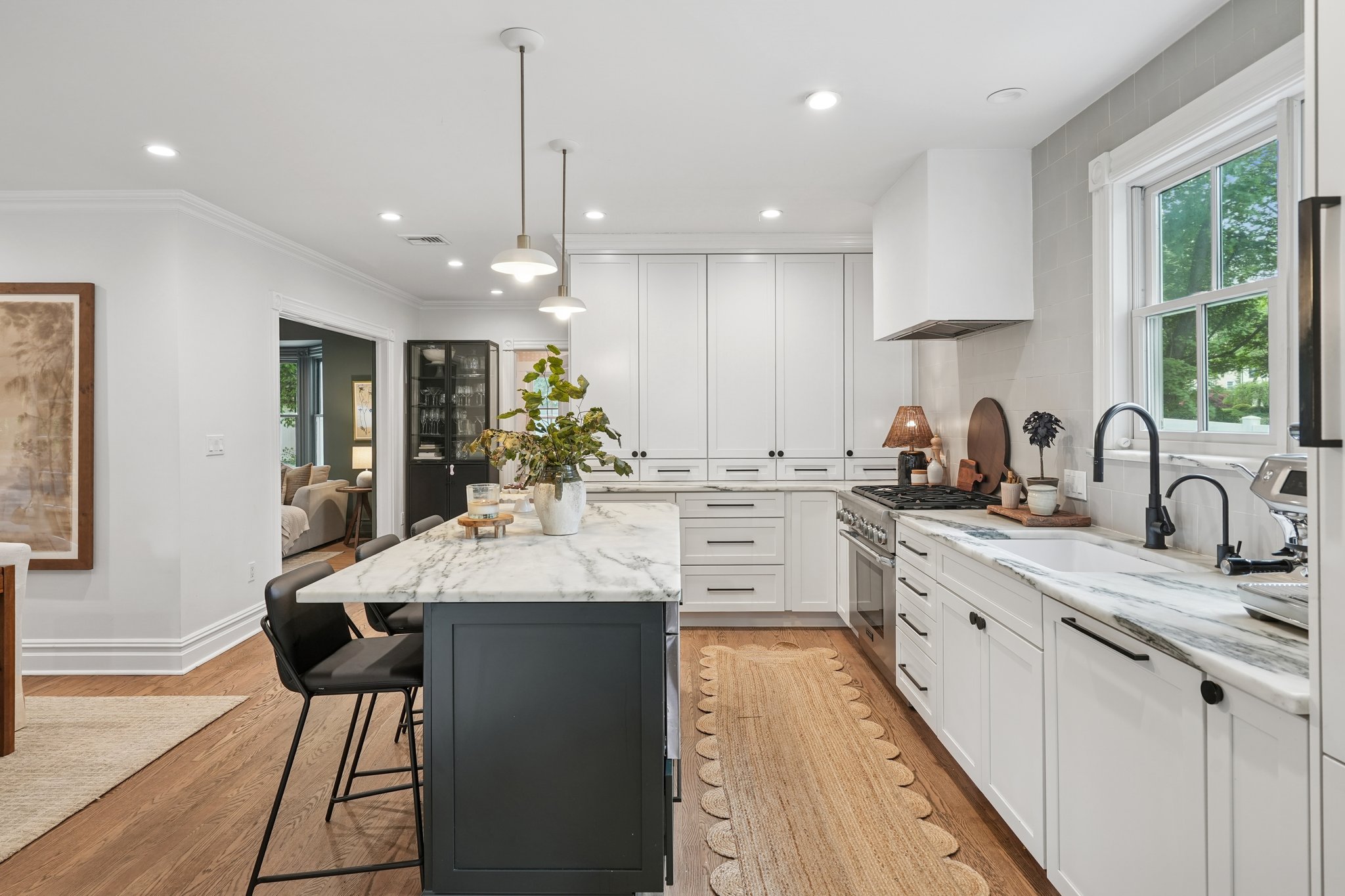 Thermador dishwasher and built in microwave. In-cabinet power outlet for coffee/toaster!  See floor plans for more detail on the amazing layout.