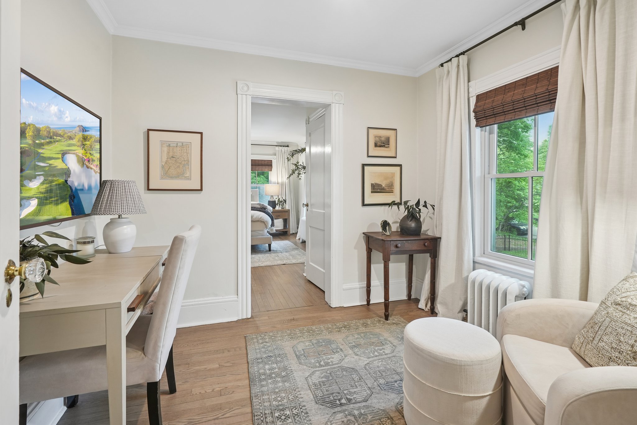 Primary sitting room.  A private Zoom call? Or how about just a quiet moment to breathe.