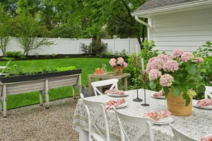 Great entertaining area as well as serene grassy area.