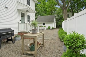 Side entry to garage.  Driveway is on Cooper Avenue