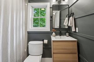 New hall bath on 2nd floor