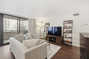 Living Room w/ Sliding Doors to Balcony