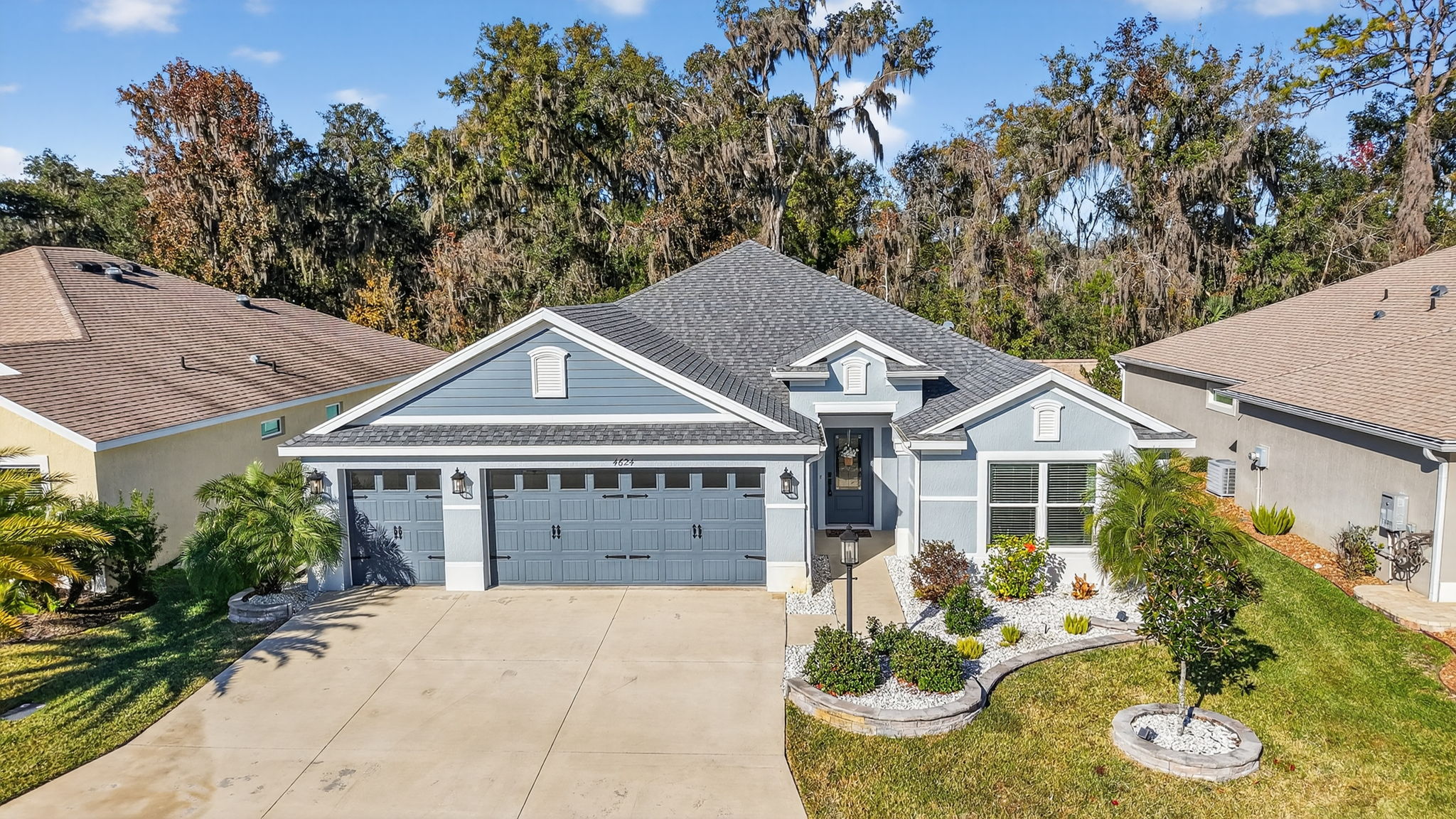 Front Elevation with Rear Woods