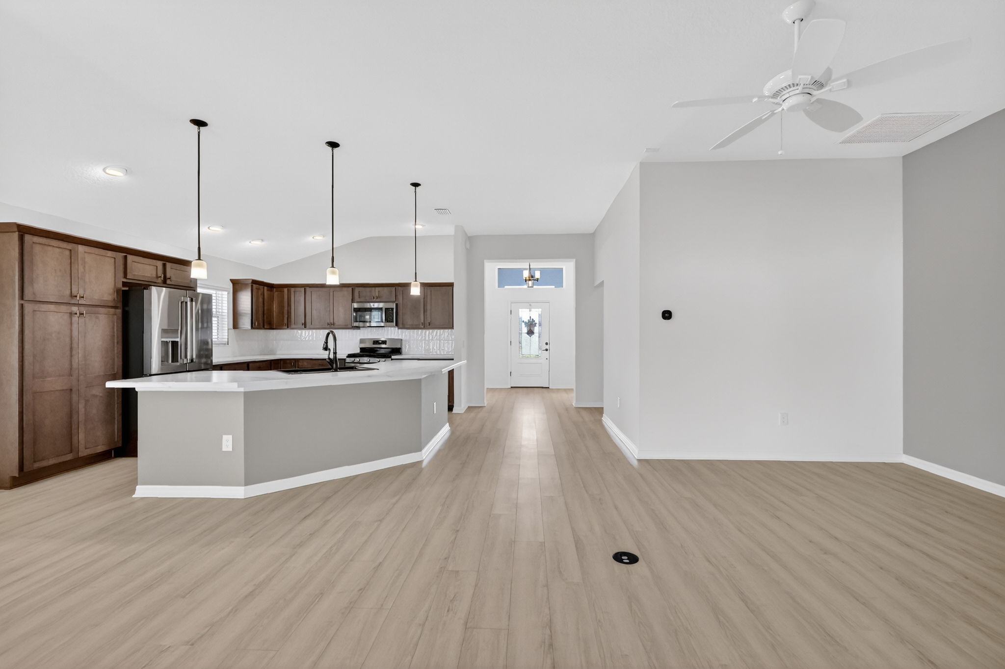 Living, Dining, and Kitchen