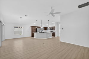 Living, Dining, and Kitchen