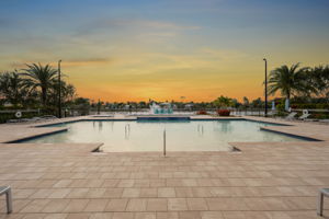 Community Pool at Sunset