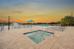 Community Spa at Sunset