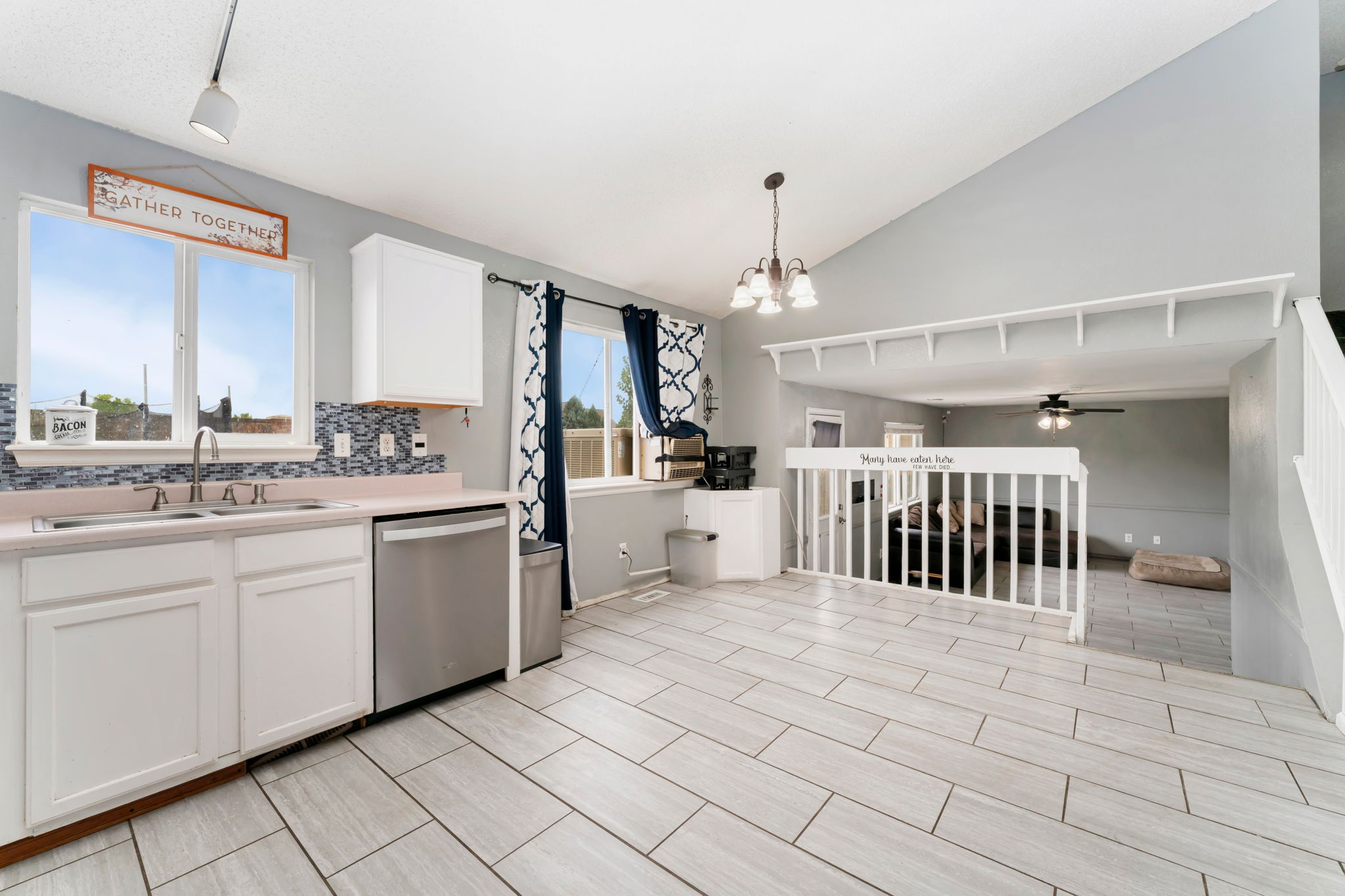 Kitchen/Dining Room/Lower Level - Living Room