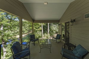 Wonderful front porch facing front pond