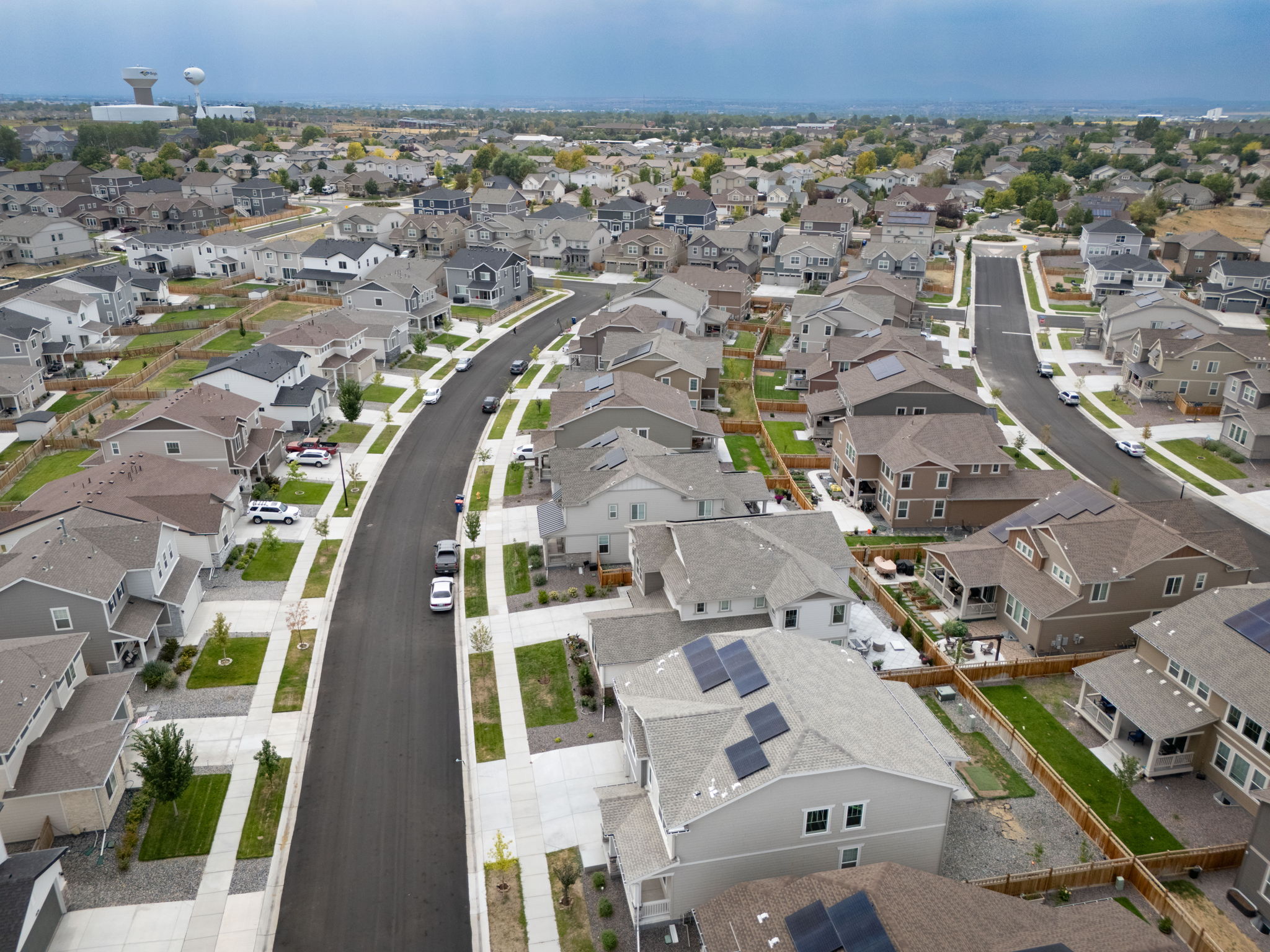 Drone Neighborhood Watertowers