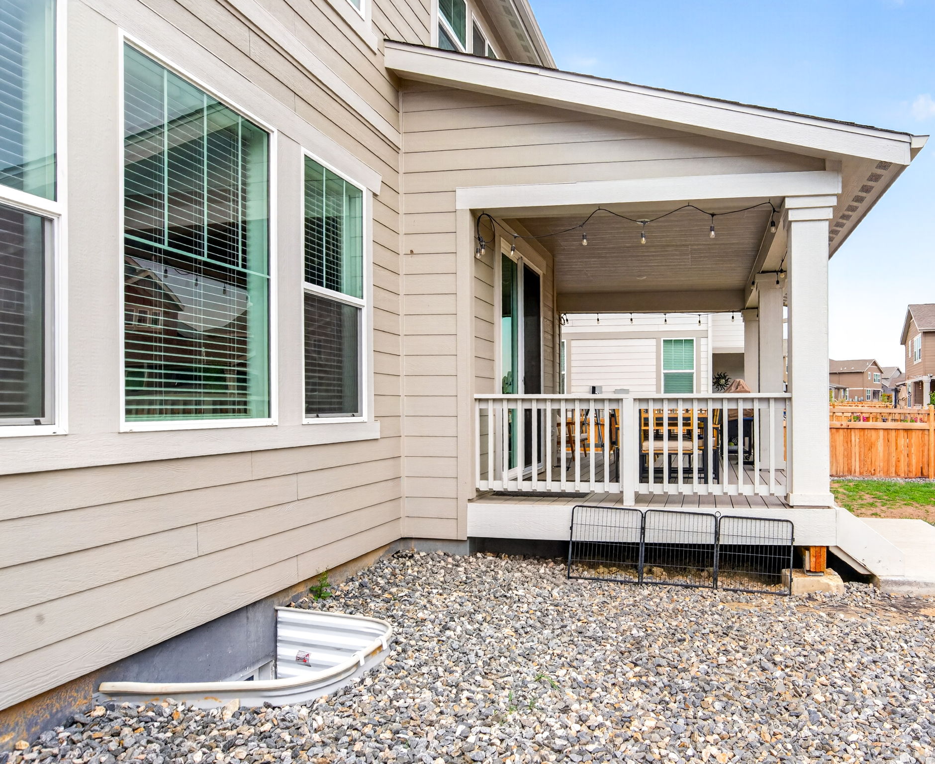 Exterior Back Porch Side View