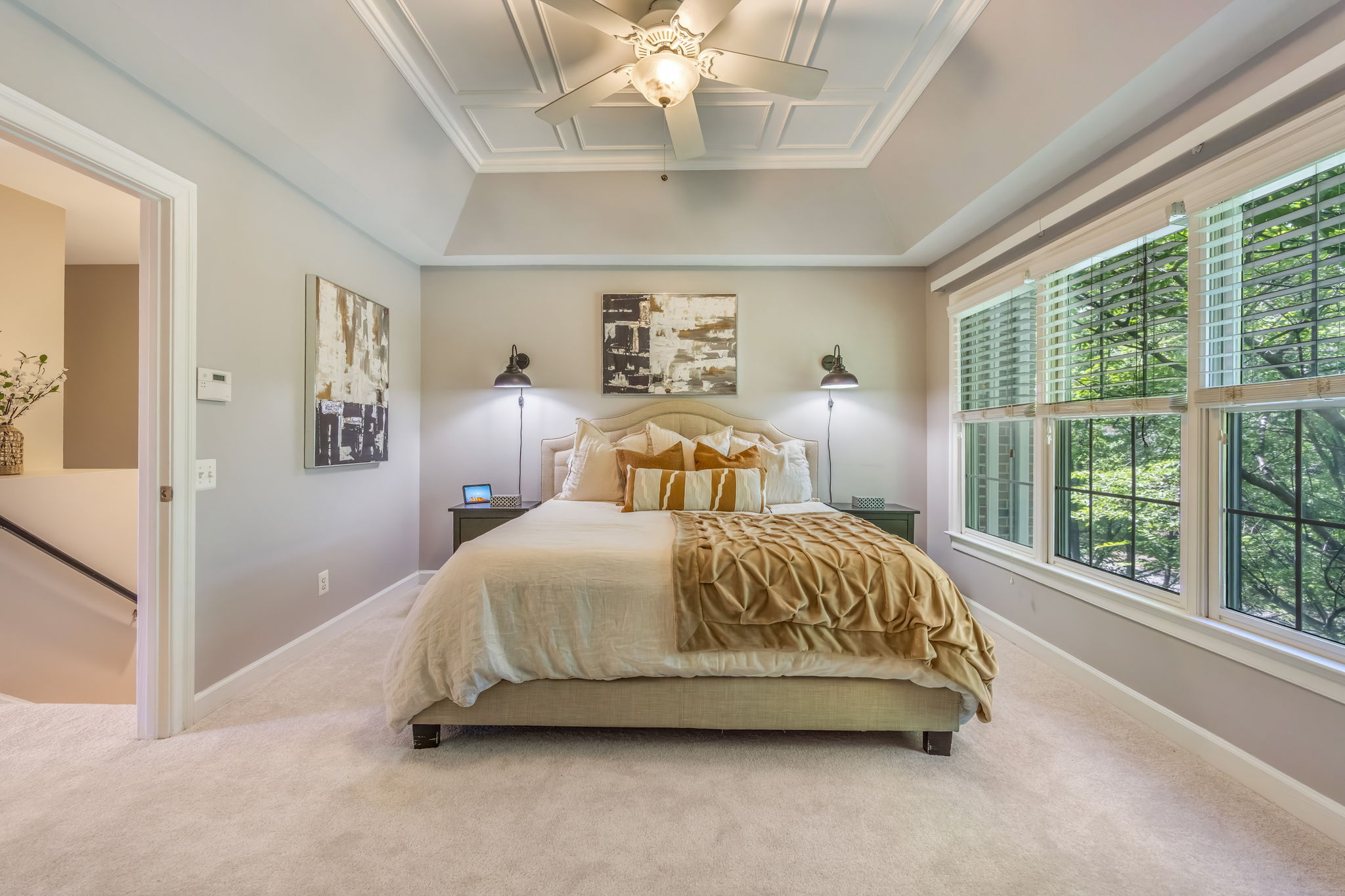Ensuite Primary  Bedroom with Tray Ceiling